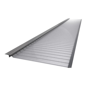 Customized Perforated Metal Aluminum Mesh Extruded Rain Gutter System Left Filter Gutter Guards Roofing Gutters 